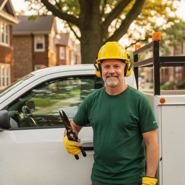 arborist holding shears