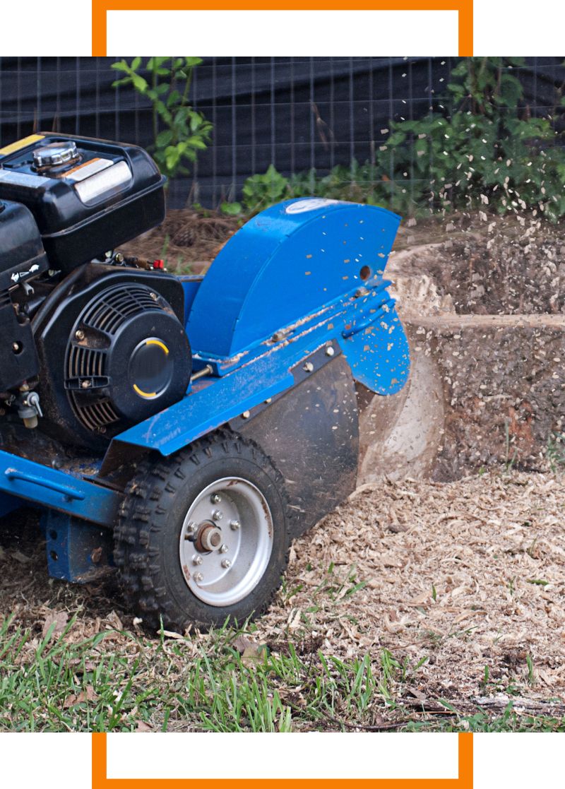 a stump grinding machine