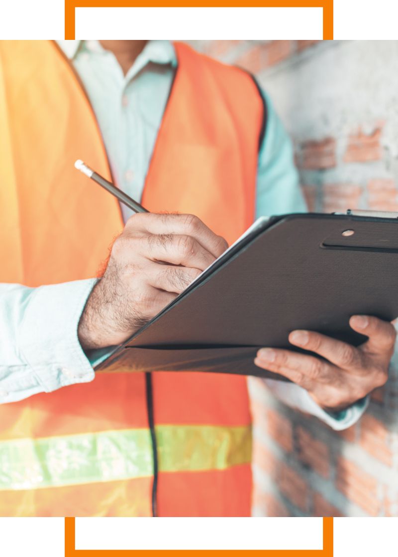 a person doing an inspection